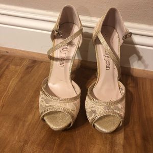 Cathy Jean Sparkly Blush Pink Women’s Heels